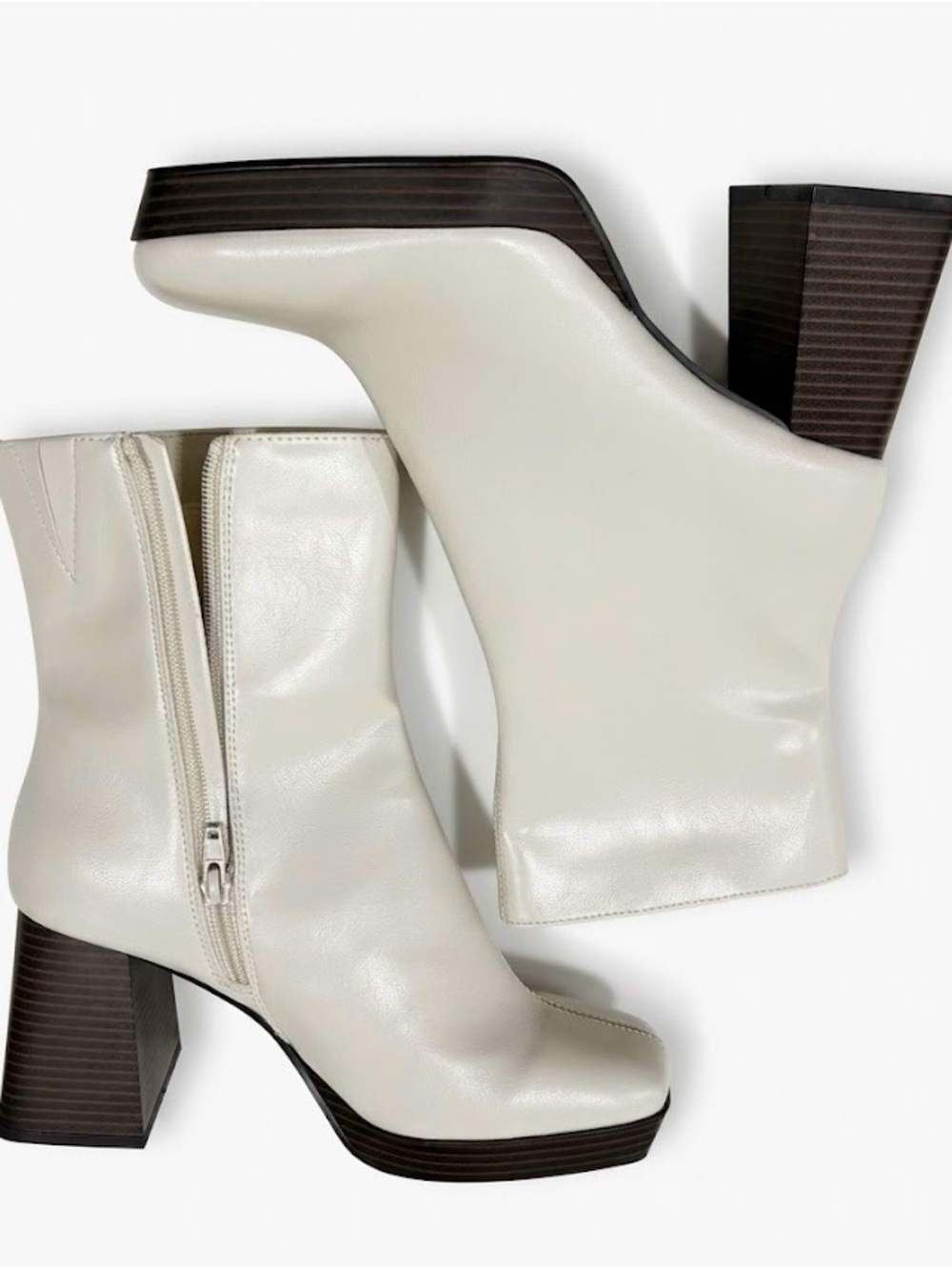 Coconuts by Matisse Duke Cream Platform Ankle Booties Size 10M new no box